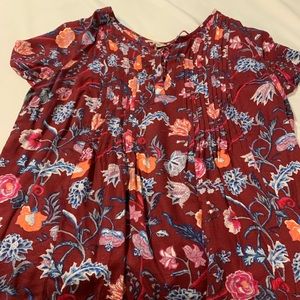 Lucky brand floral tunic 1x